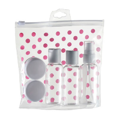 7pcs PET μπουκάλι PP Cap PS Jar PUMP SPRAYER ταξιδιωτικά κιτ για μεταμόρφωση αεροπορικών