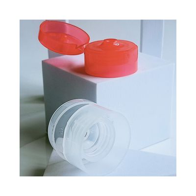 Μπουκάλια 22mm Διαφανές κυλινδρικό διπλό τοίχωμα πλαστικό Flip Cap για προσαρμοσμένο χρώμα