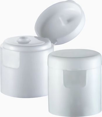 Προσαρμοσμένη παραγγελία Flip Top Cap ανακυκλώσιμο απευθείας 28mm λευκό κυλινδρικό πλαστικό Flip Cap
