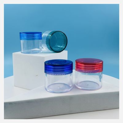 20 ml κοντέινερ καλλυντικών κενό βάζο PS διαυγές πλαστικό βάζο με καπάκι