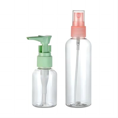 Βασικό υλικό PET Φορητά μπουκάλια πλαστικού 50ml 100ml με αντλία λοσιόν ψεκαστήρα λεπτής ομίχλης