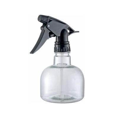 250 ml προσαρμοσμένο στρογγυλό σχήμα PET πλαστικό μπουκάλι με μέγεθος 28/400 λαιμού και σπρέι με σκανδάλη