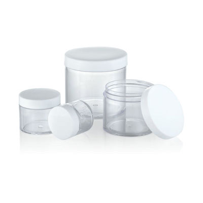 30 ml 50 ml 100 ml 200 ml πλαστικό κενό βάζο Διαφανές βάζο κρέμας με υλικό κολάρο PS