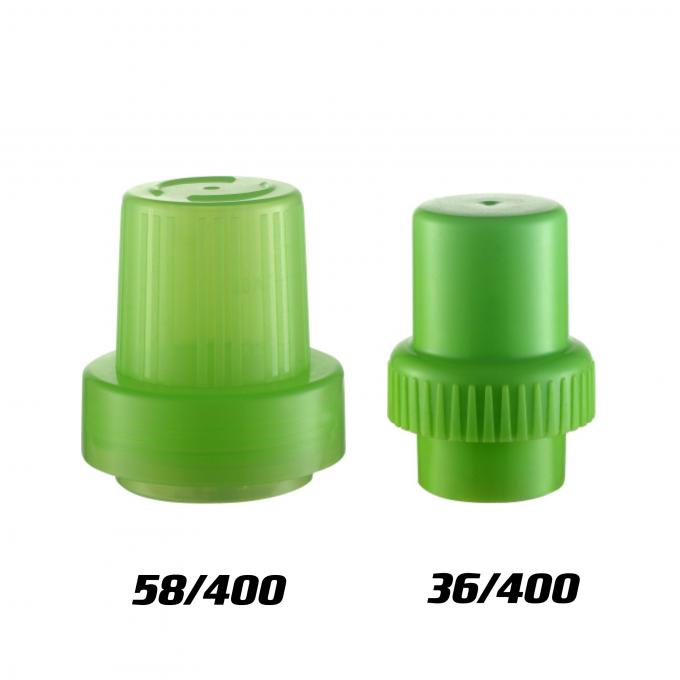 36mm 58mm PP πλαστικό απορρυπαντικό πλυντηρίου μετρητή καπάκι πράσινο καπάκι μπουκάλια για 48/400 μπουκάλια 0
